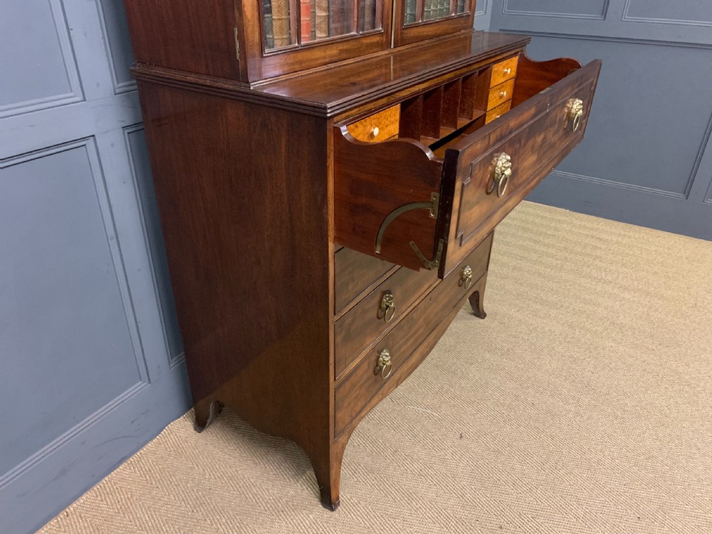 George III Mahogany Secretaire Bookcase View XXII
