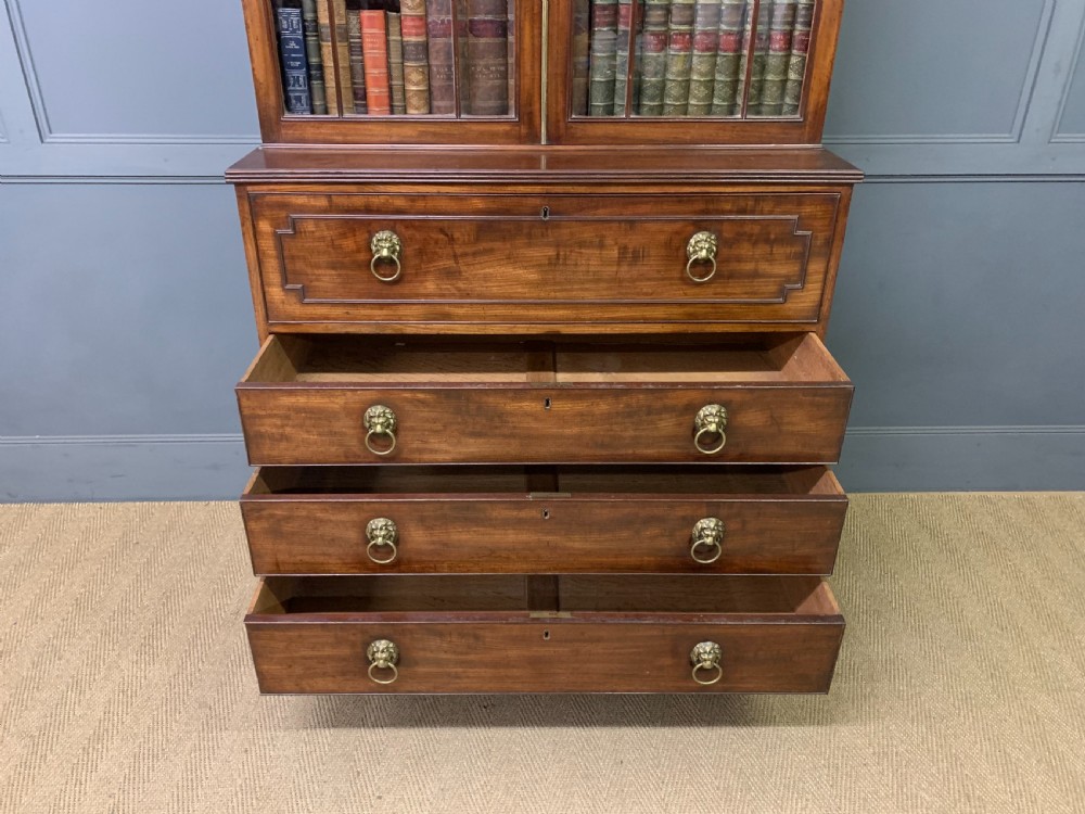 George III Mahogany Secretaire Bookcase View XXIV