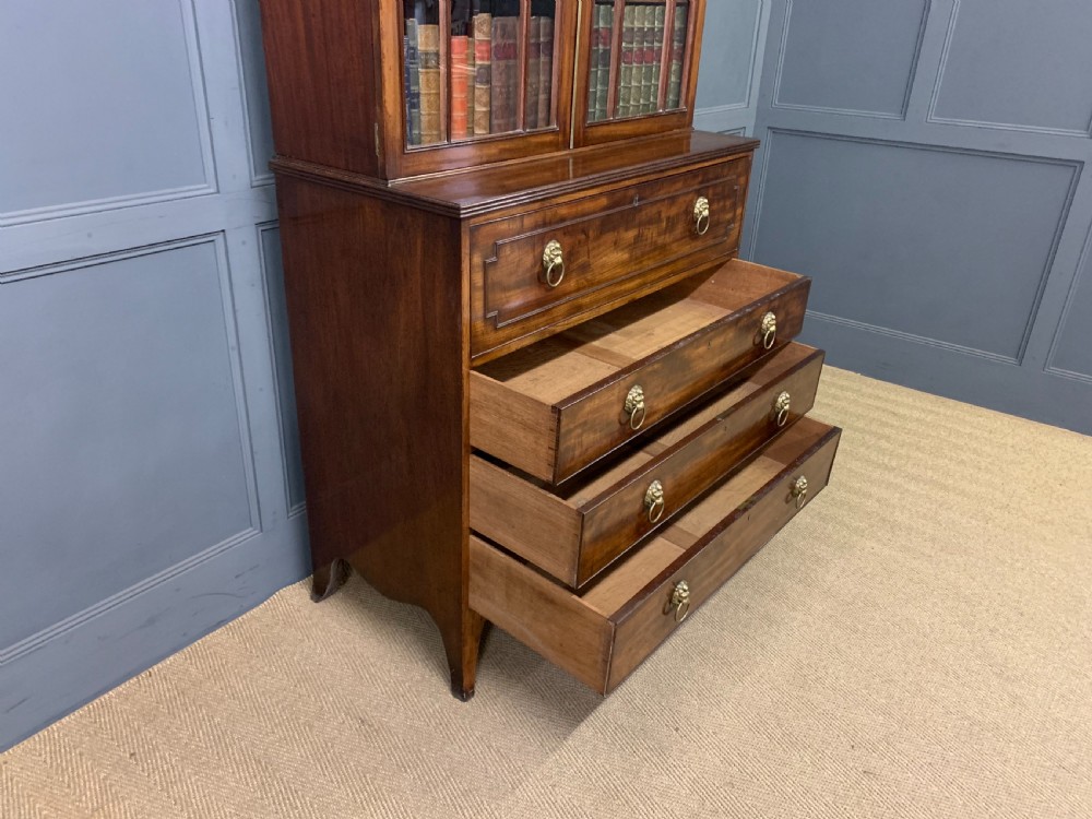 George III Mahogany Secretaire Bookcase View XXV
