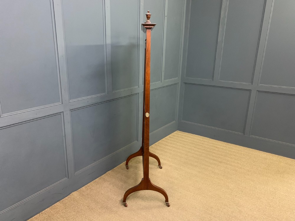 Inlaid Mahogany Sheraton Revival Cheval Mirror View XV