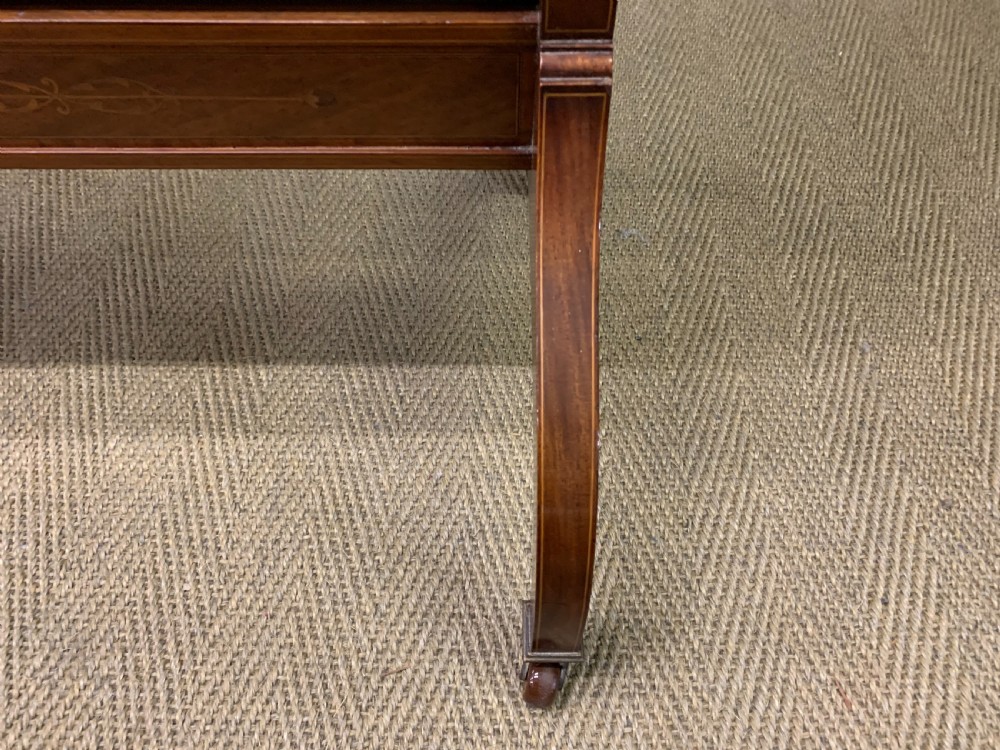 Inlaid Mahogany Sheraton Revival Cheval Mirror View XVIII