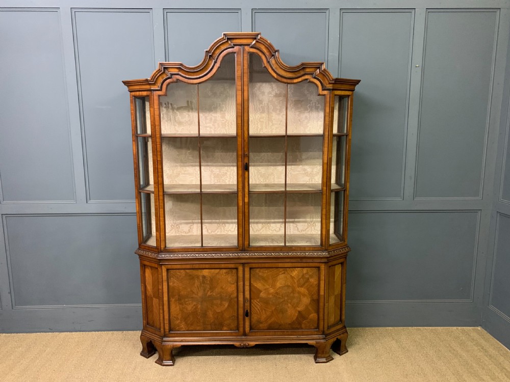William and Mary Style Burr Walnut Cabinet View II