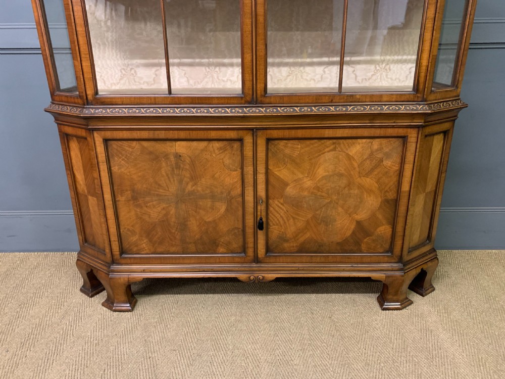 William and Mary Style Burr Walnut Cabinet View III