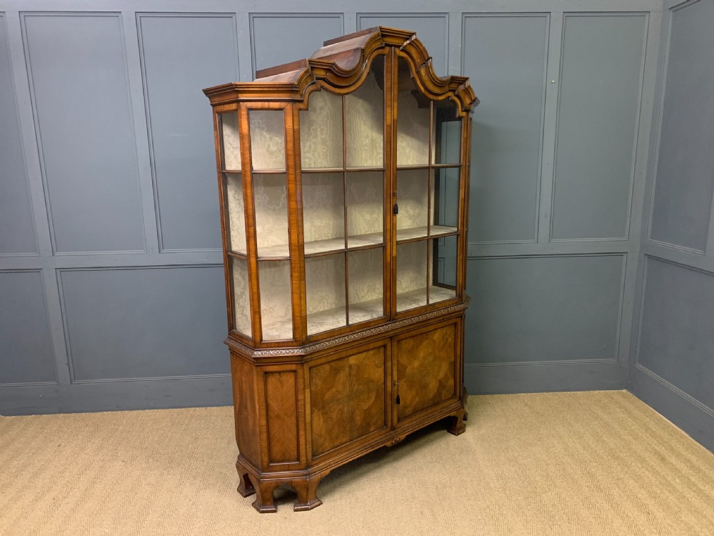 William and Mary Style Burr Walnut Cabinet View X
