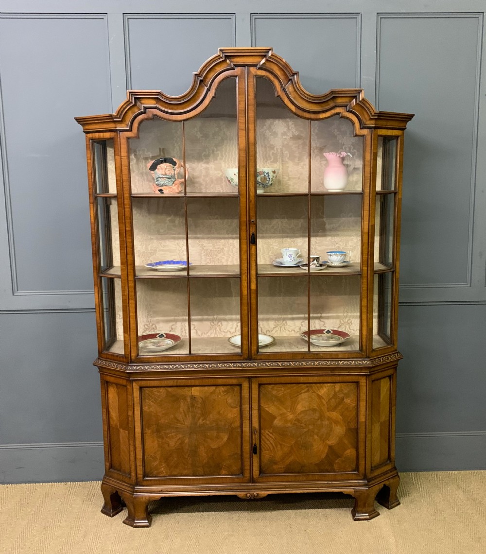 William and Mary Style Burr Walnut Cabinet View XVI