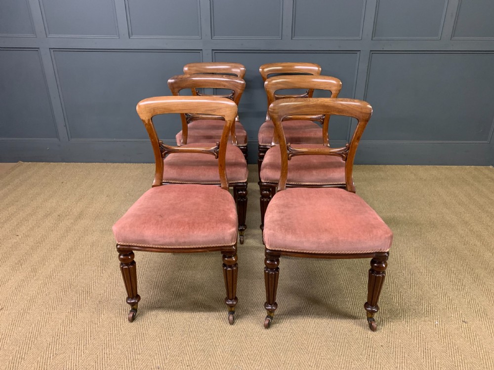 Set of 6 Victorian Mahogany Dining Chairs View III