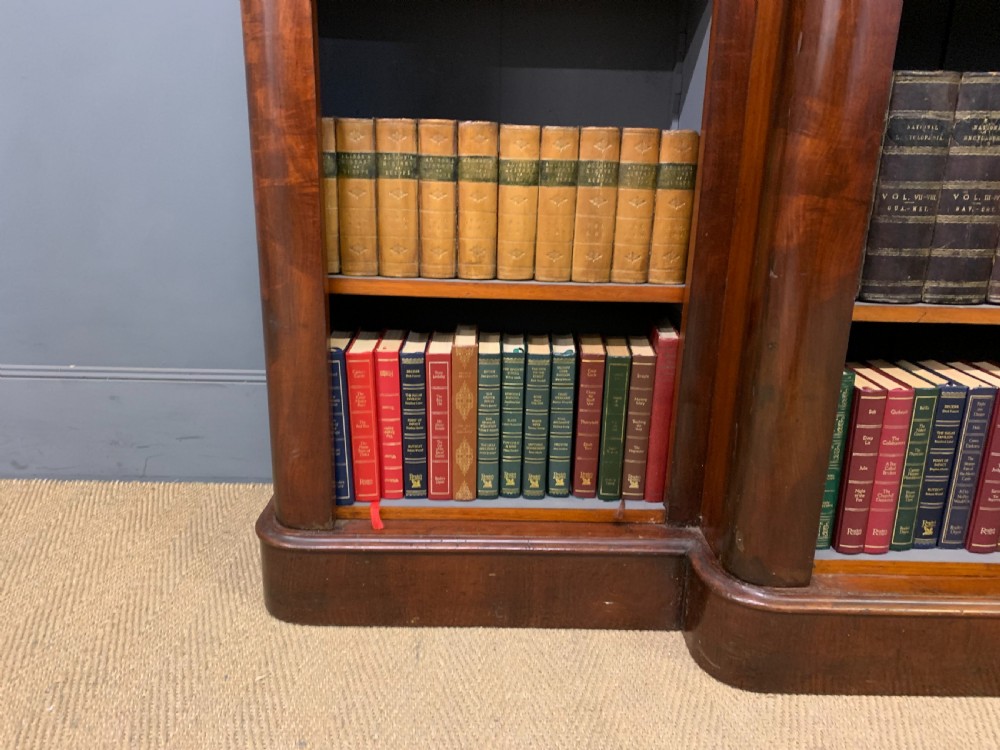 Victorian Mahogany Break Front Open Bookcase View X