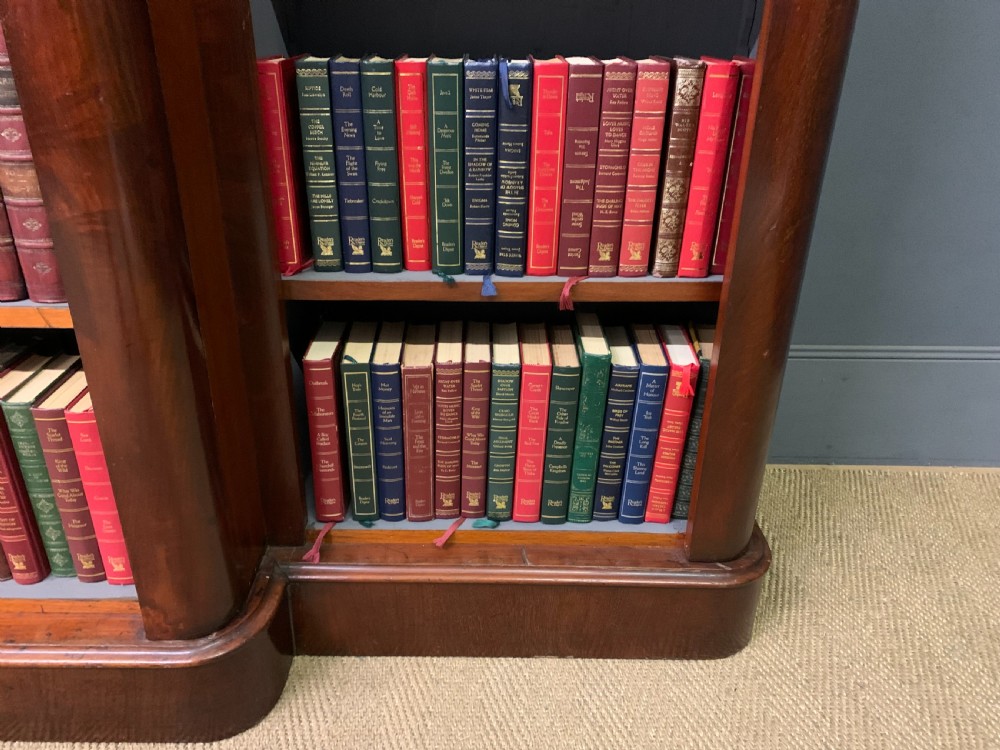 Victorian Mahogany Break Front Open Bookcase View XII