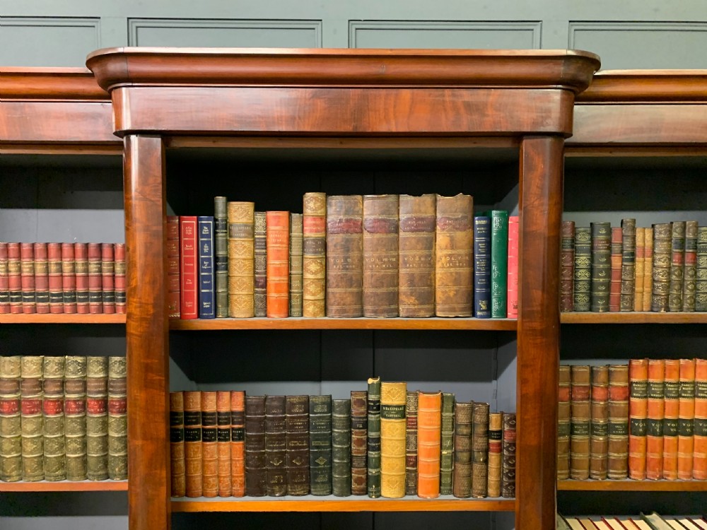 Victorian Mahogany Break Front Open Bookcase View XIII