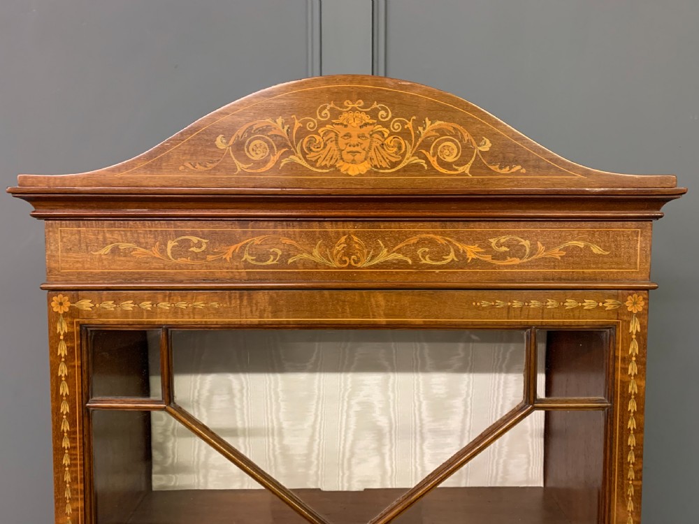Slender Inlaid Mahogany Bookcase View V
