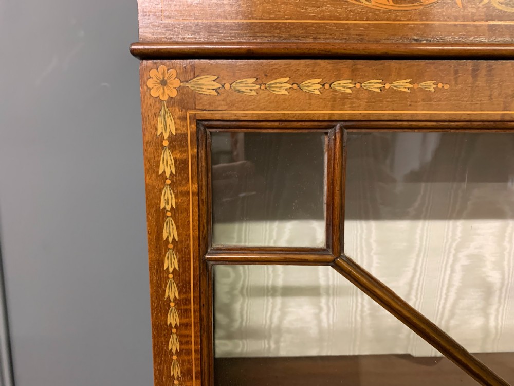 Slender Inlaid Mahogany Bookcase View VI