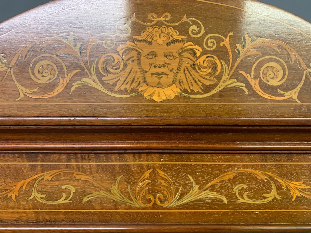 Slender Inlaid Mahogany Bookcase View VII