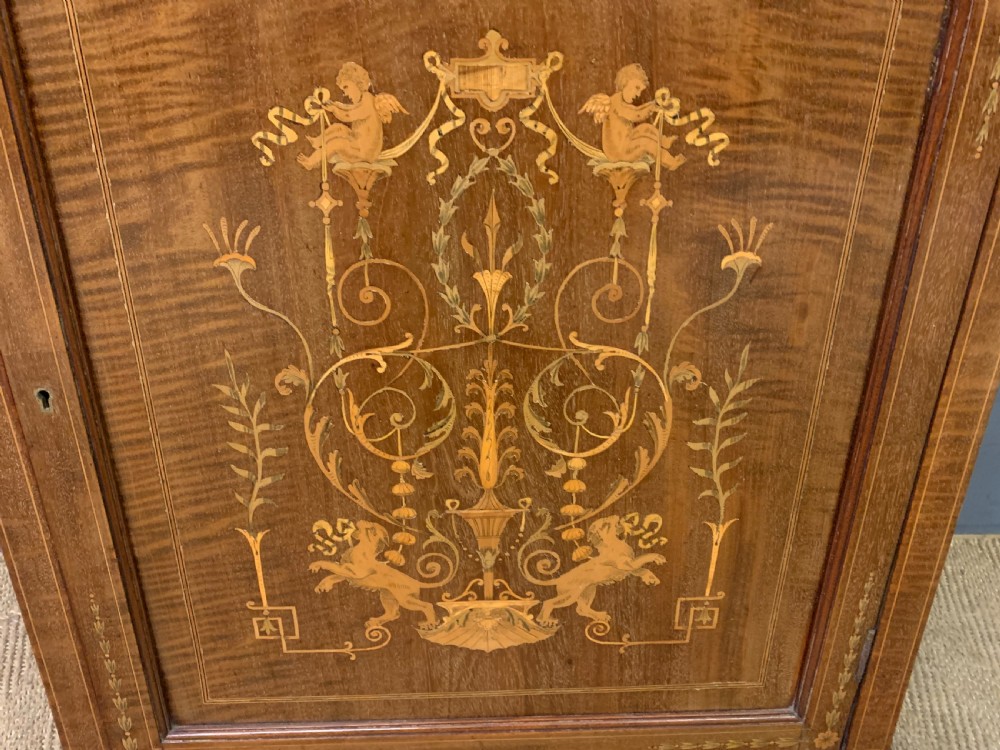 Slender Inlaid Mahogany Bookcase View XII