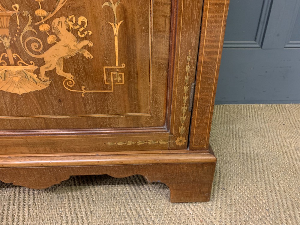 Slender Inlaid Mahogany Bookcase View XIII
