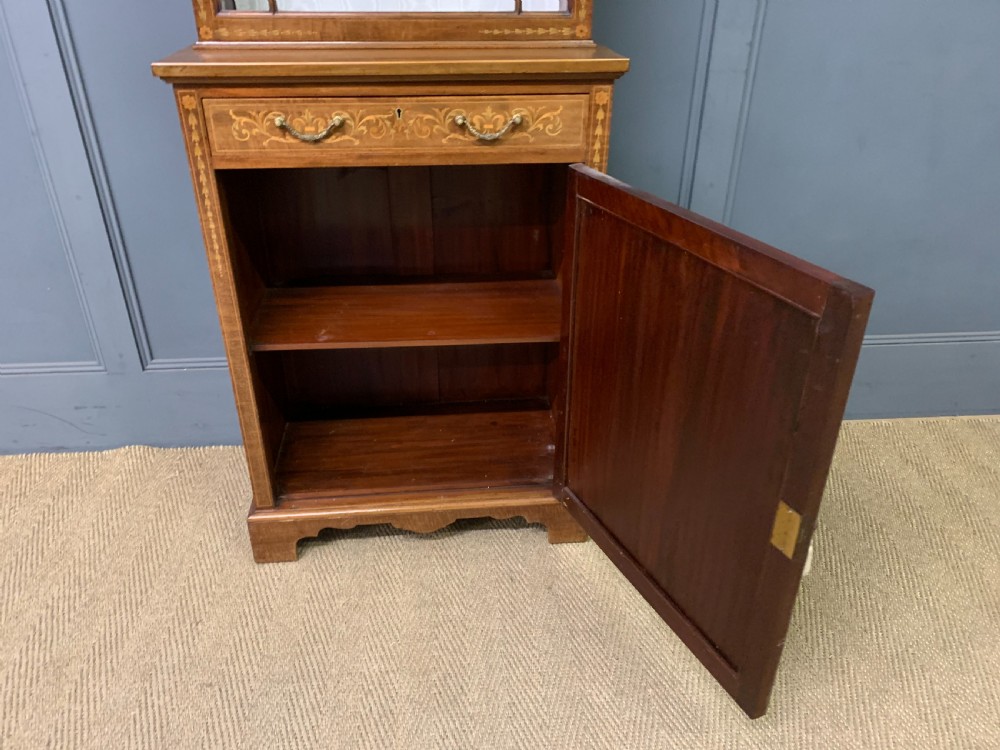 Slender Inlaid Mahogany Bookcase View XXIII