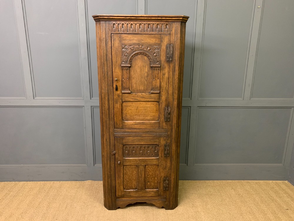 Ipswich Oak Corner Cupboard
