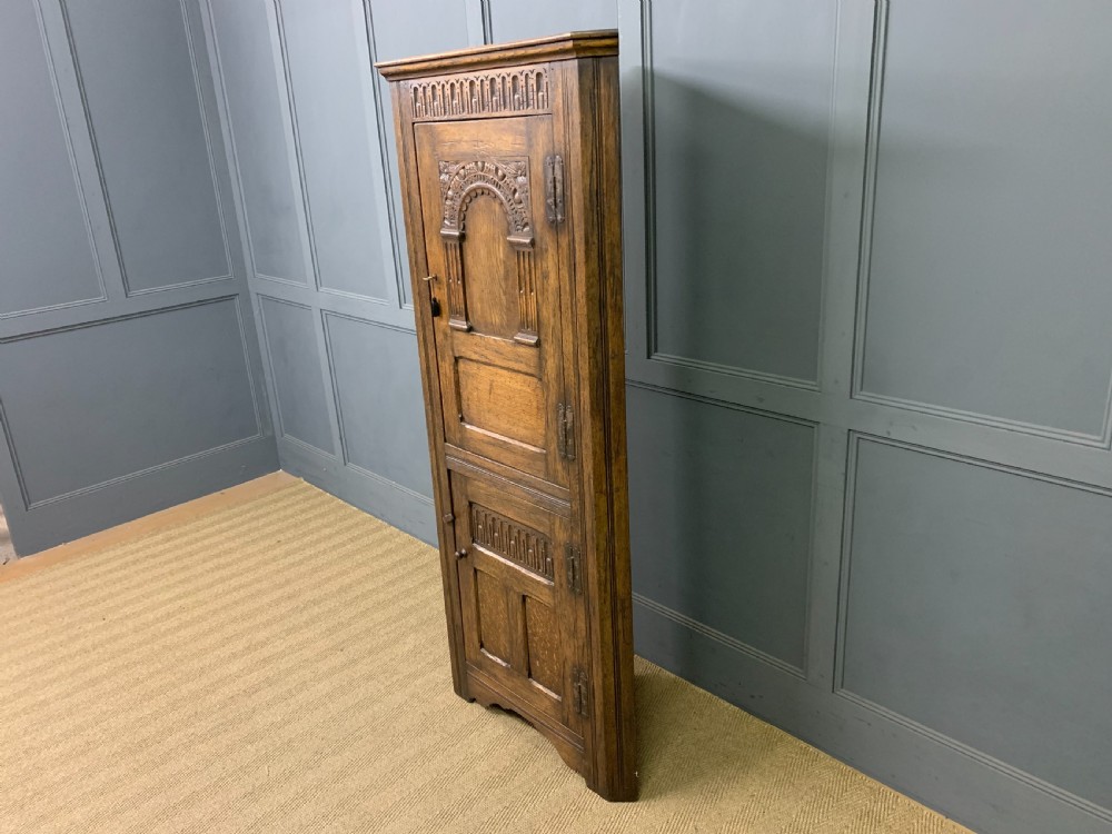 Ipswich Oak Corner Cupboard View V