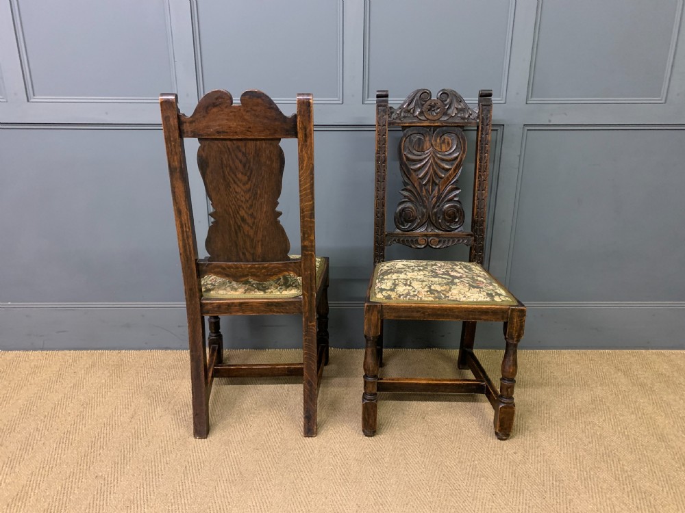 Set of 6 Carved Oak Chairs View IV