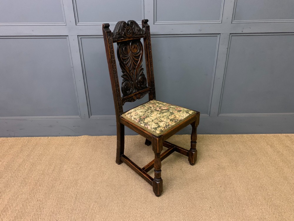 Set of 6 Carved Oak Chairs View VII