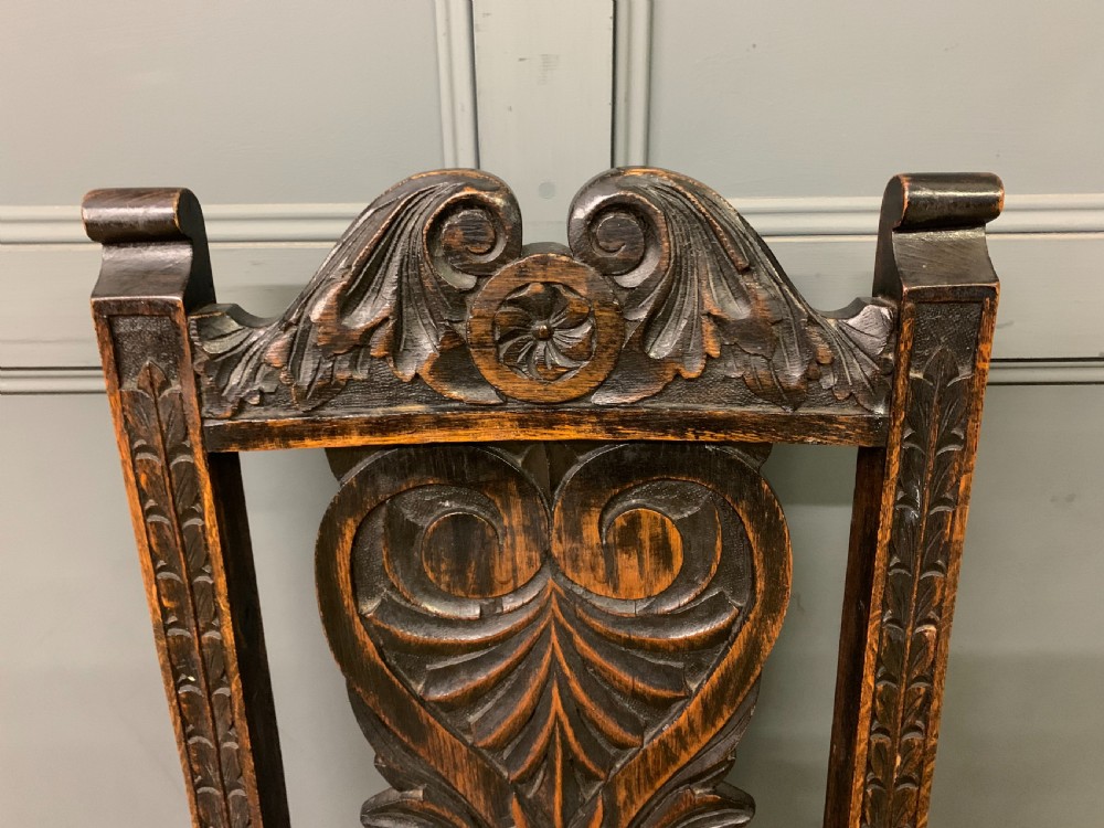 Set of 6 Carved Oak Chairs View VIII