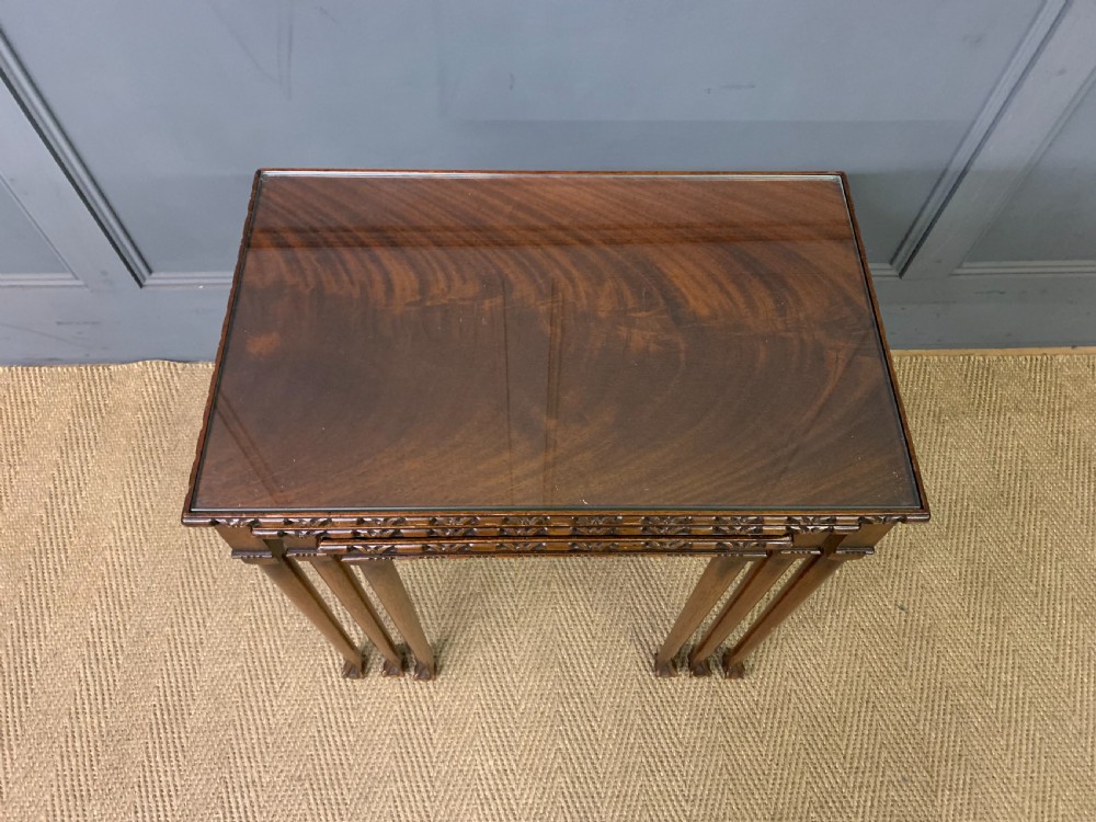 Nest of 3 Flame Mahogany Tables View III