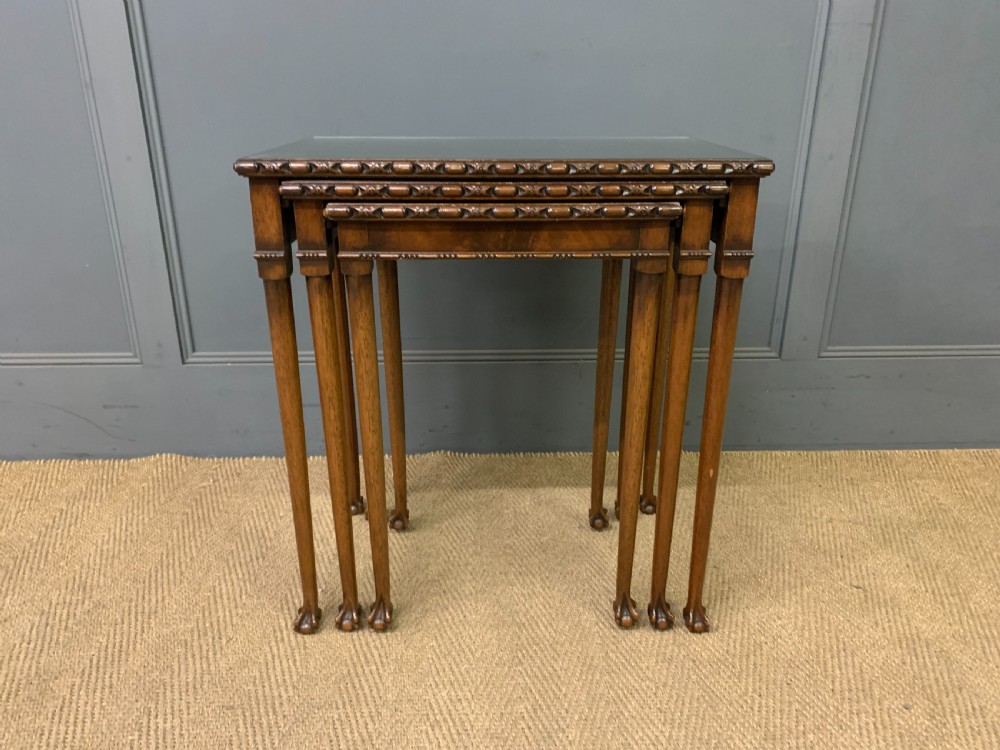 Nest of 3 Flame Mahogany Tables View IV