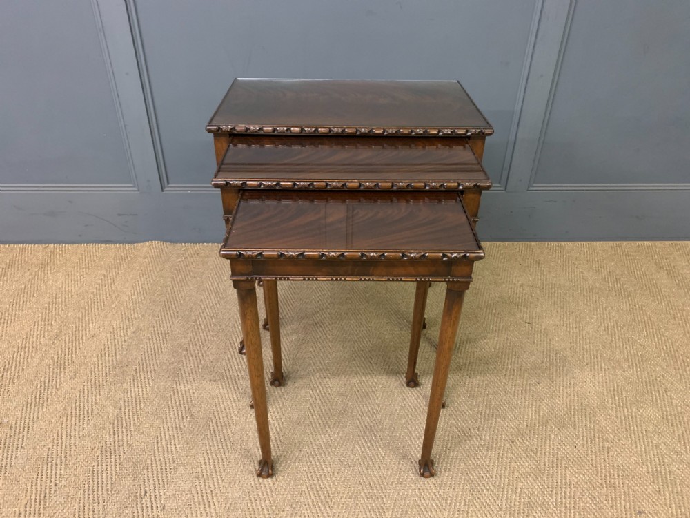 Nest of 3 Flame Mahogany Tables View VII