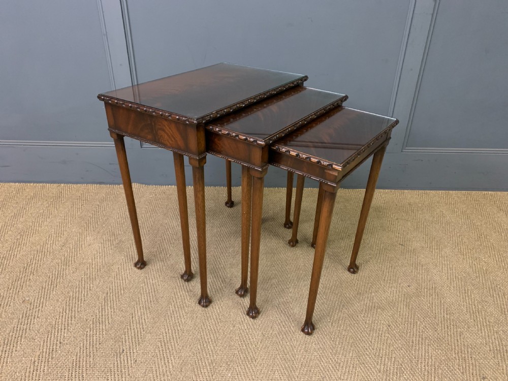 Nest of 3 Flame Mahogany Tables View VIII
