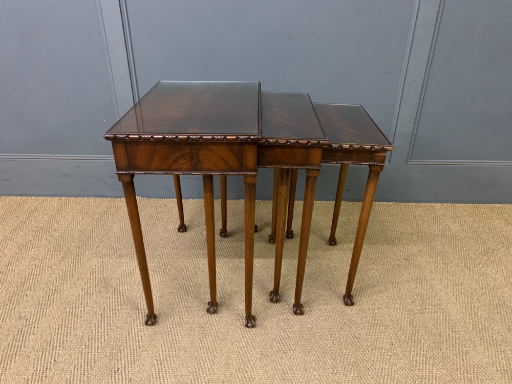 Nest of 3 Flame Mahogany Tables View IX