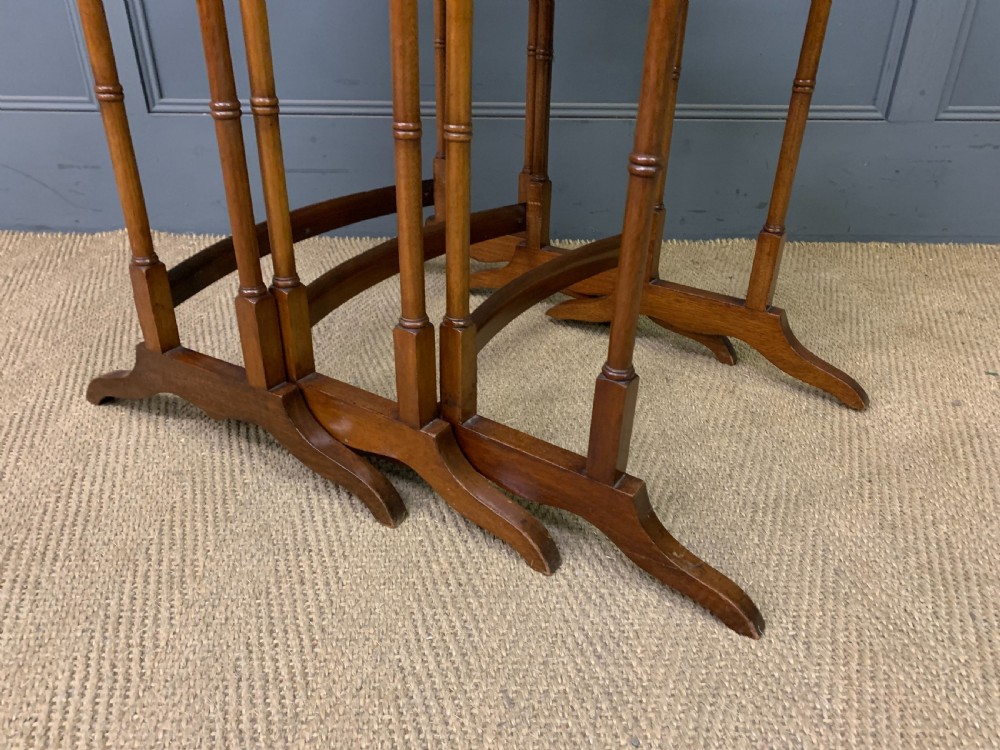Nest of 3 Inlaid Mahogany Tables View VIII