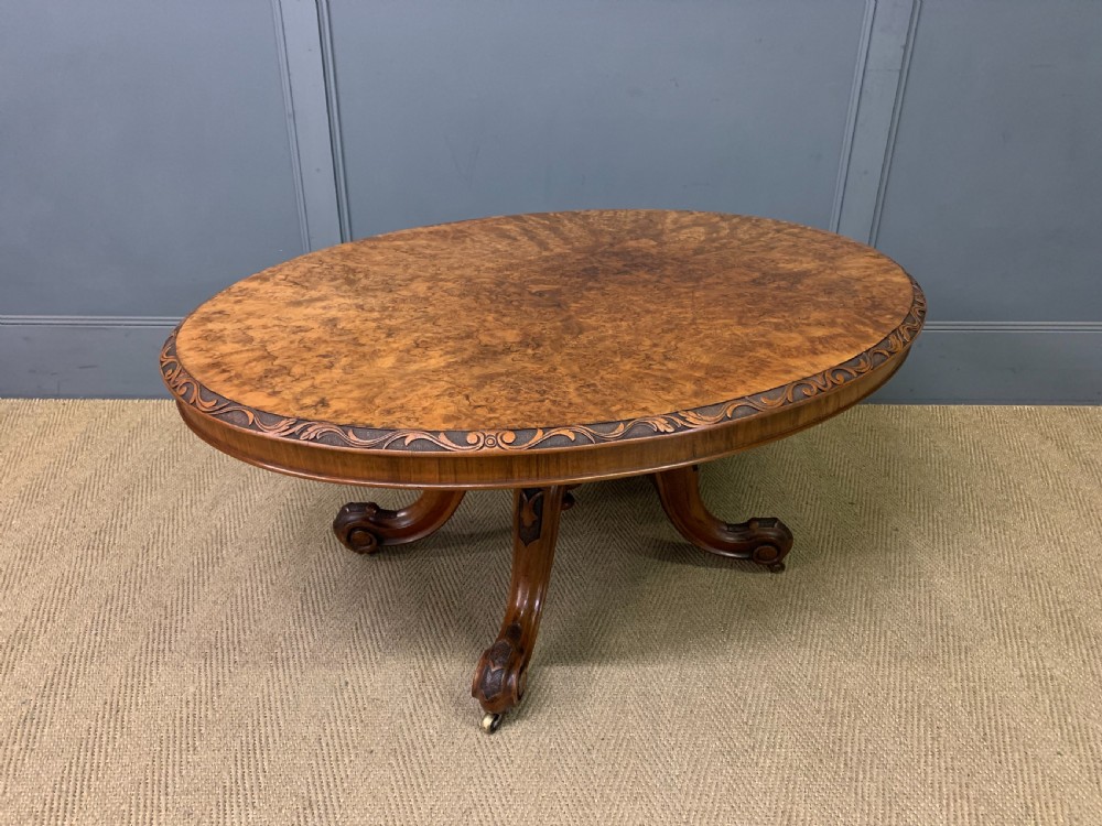 Victorian Burr Walnut Coffee Table