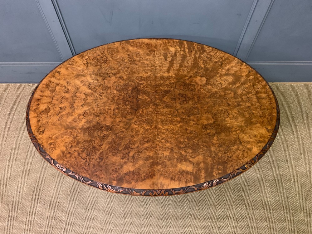 Victorian Burr Walnut Coffee Table View V