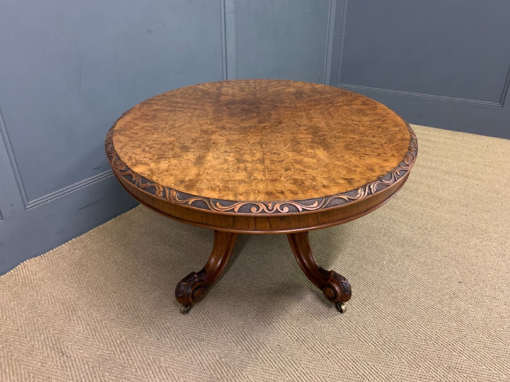 Victorian Burr Walnut Coffee Table View VII