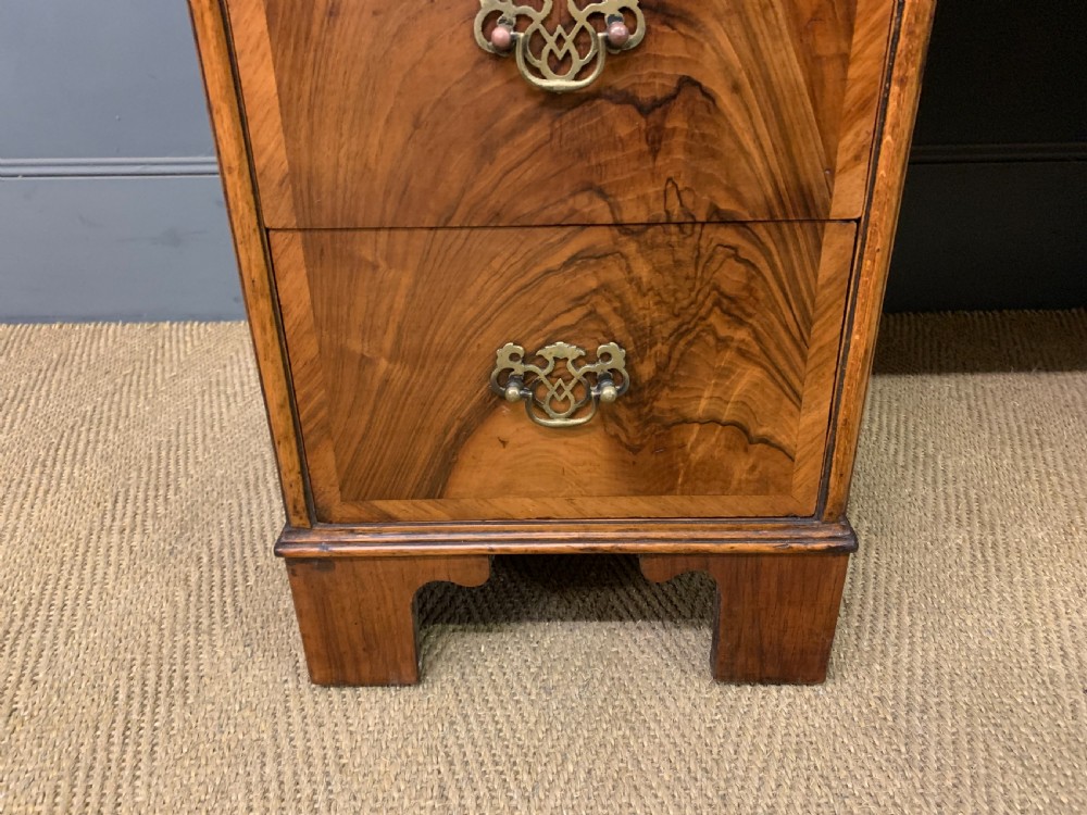 Edwardian Burr Walnut Pedestal Desk View VII
