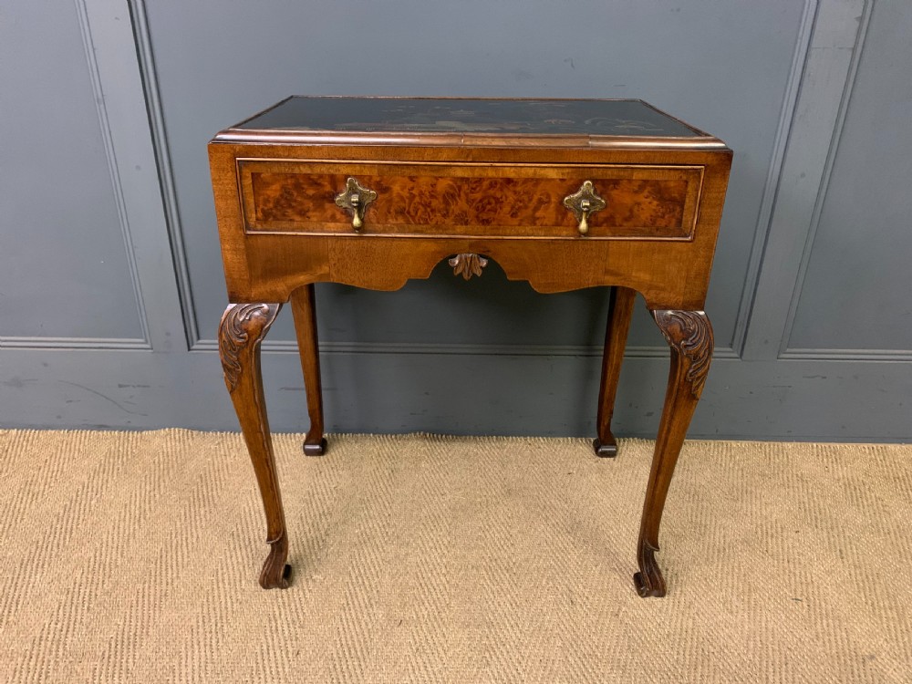 Chinoiserie Decorated Walnut Lamp Table View II