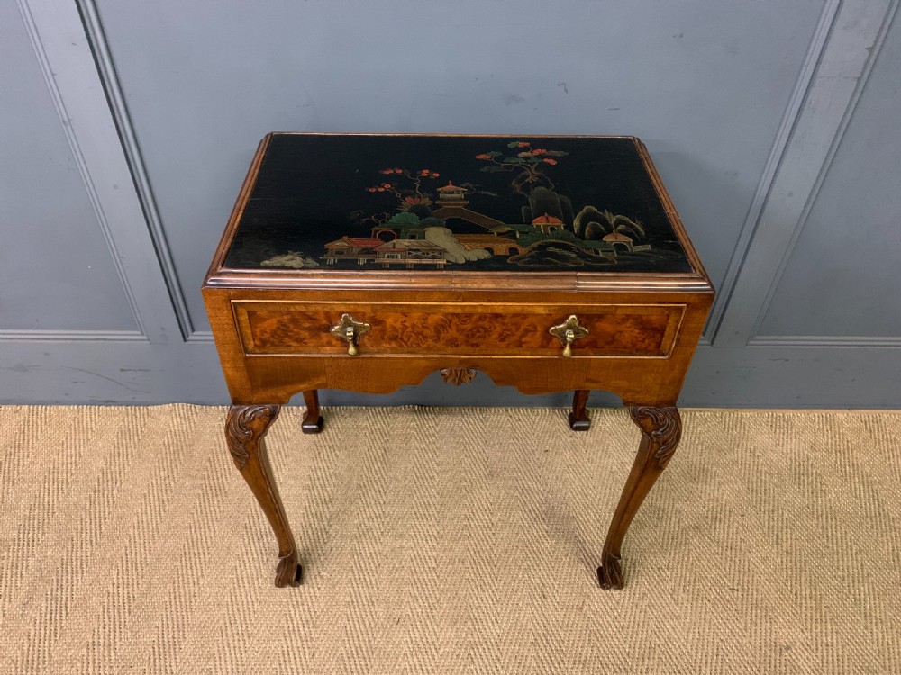 Chinoiserie Decorated Walnut Lamp Table View III