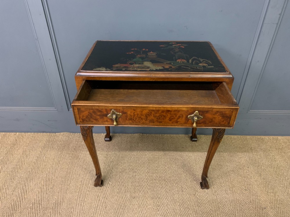 Chinoiserie Decorated Walnut Lamp Table View VI
