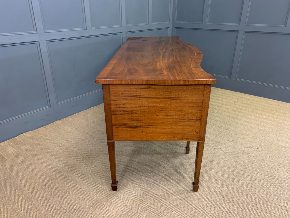 Large Georgian Serpentine Inlaid Mahogany Sideboard View XII