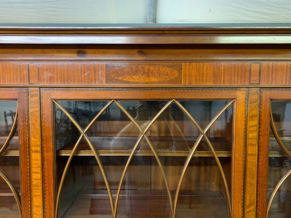 Edwardian Inlaid Mahogany Library Bookcase View IX