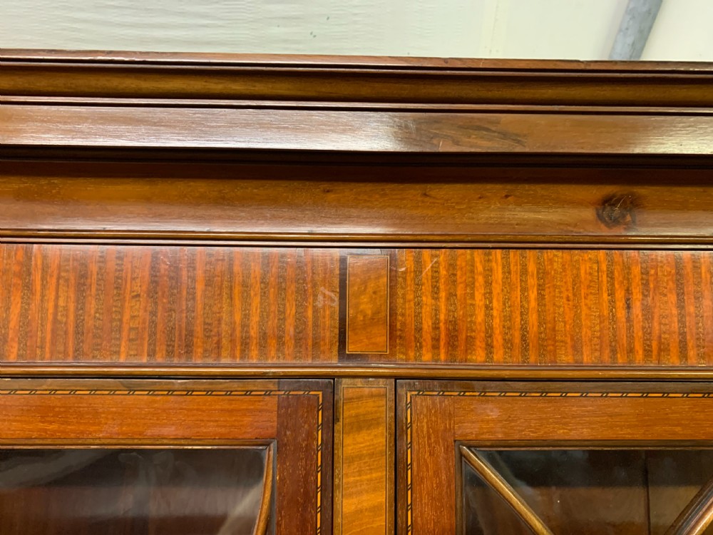 Edwardian Inlaid Mahogany Library Bookcase View XIII