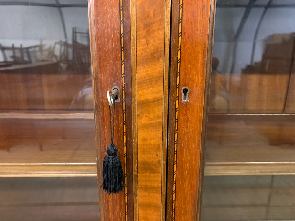 Edwardian Inlaid Mahogany Library Bookcase View XIV
