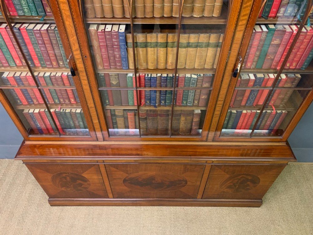 Edwardian Inlaid Mahogany Library Bookcase View XXI