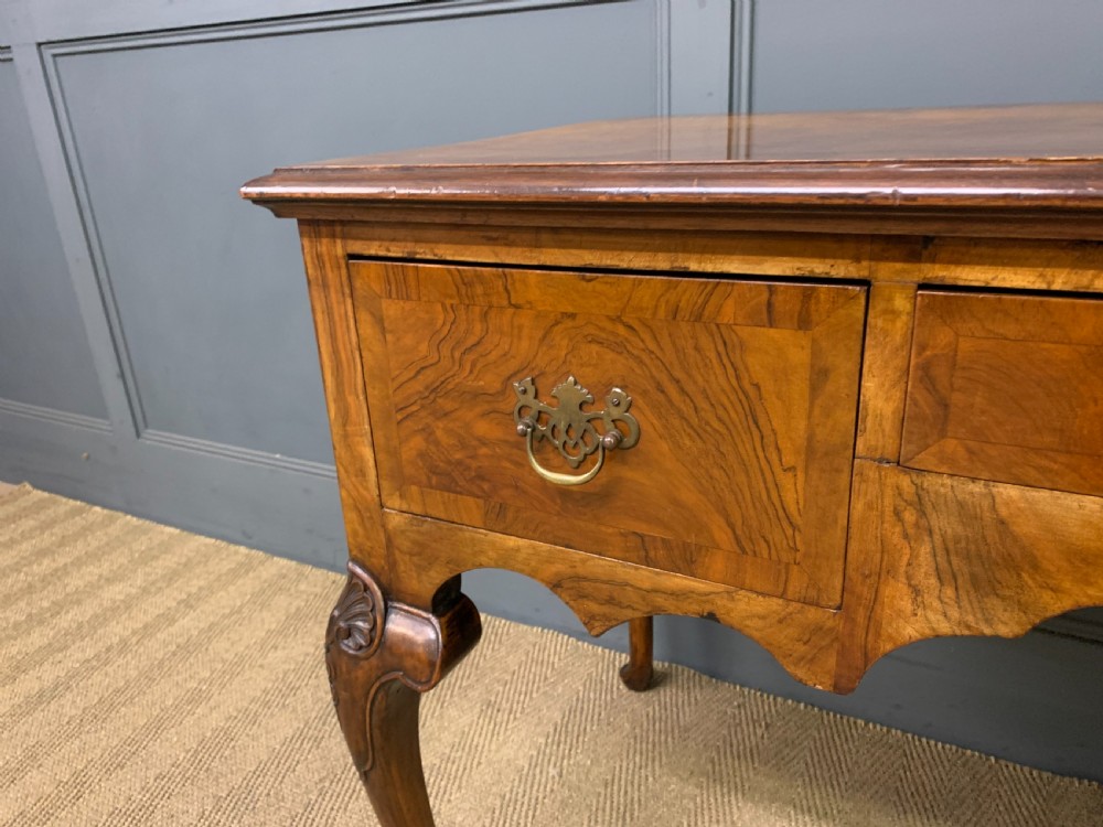 Queen Anne Style Burr Walnut Side Table View IV