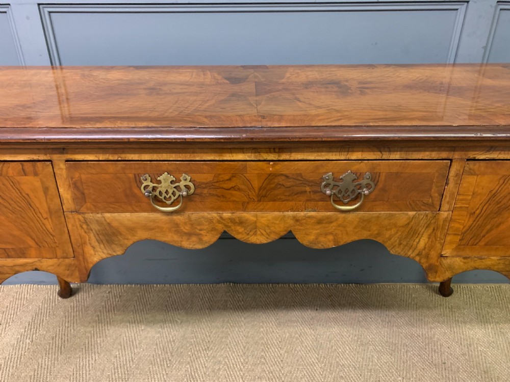 Queen Anne Style Burr Walnut Side Table View V