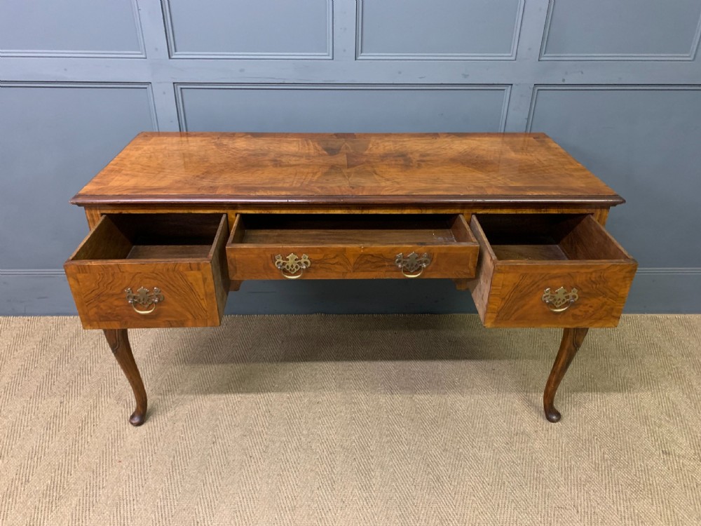 Queen Anne Style Burr Walnut Side Table View VI