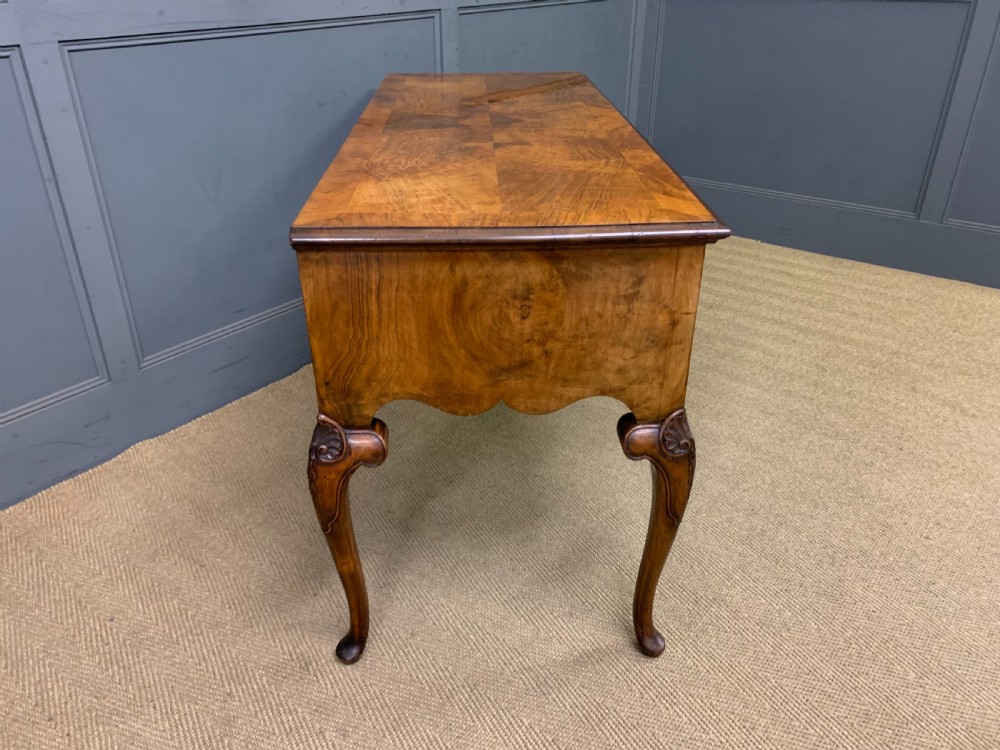 Queen Anne Style Burr Walnut Side Table View IX