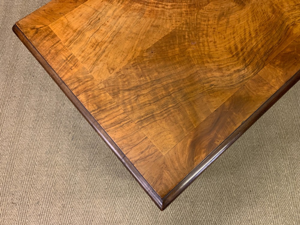 Queen Anne Style Burr Walnut Side Table View XI