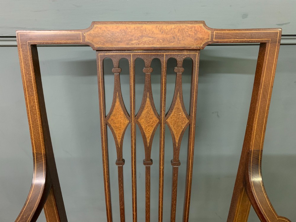 Edwardian Inlaid Mahogany Armchair View IV