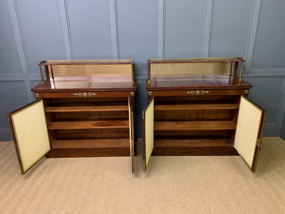 Pair of Regency Period Mahogany Side Cabinets View III