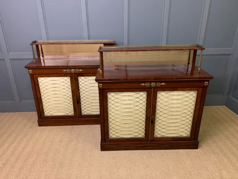 Pair of Regency Period Mahogany Side Cabinets View V